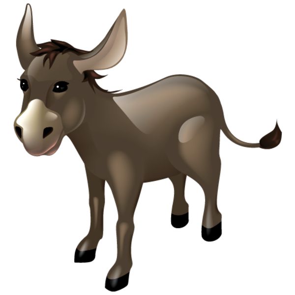 600x600 Moving Clipart Donkey