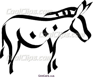 300x250 Donkey Vector Clip Art