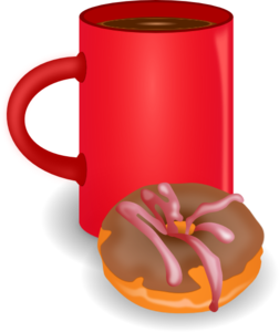 252x300 Coffee And Doughnut Clip Art