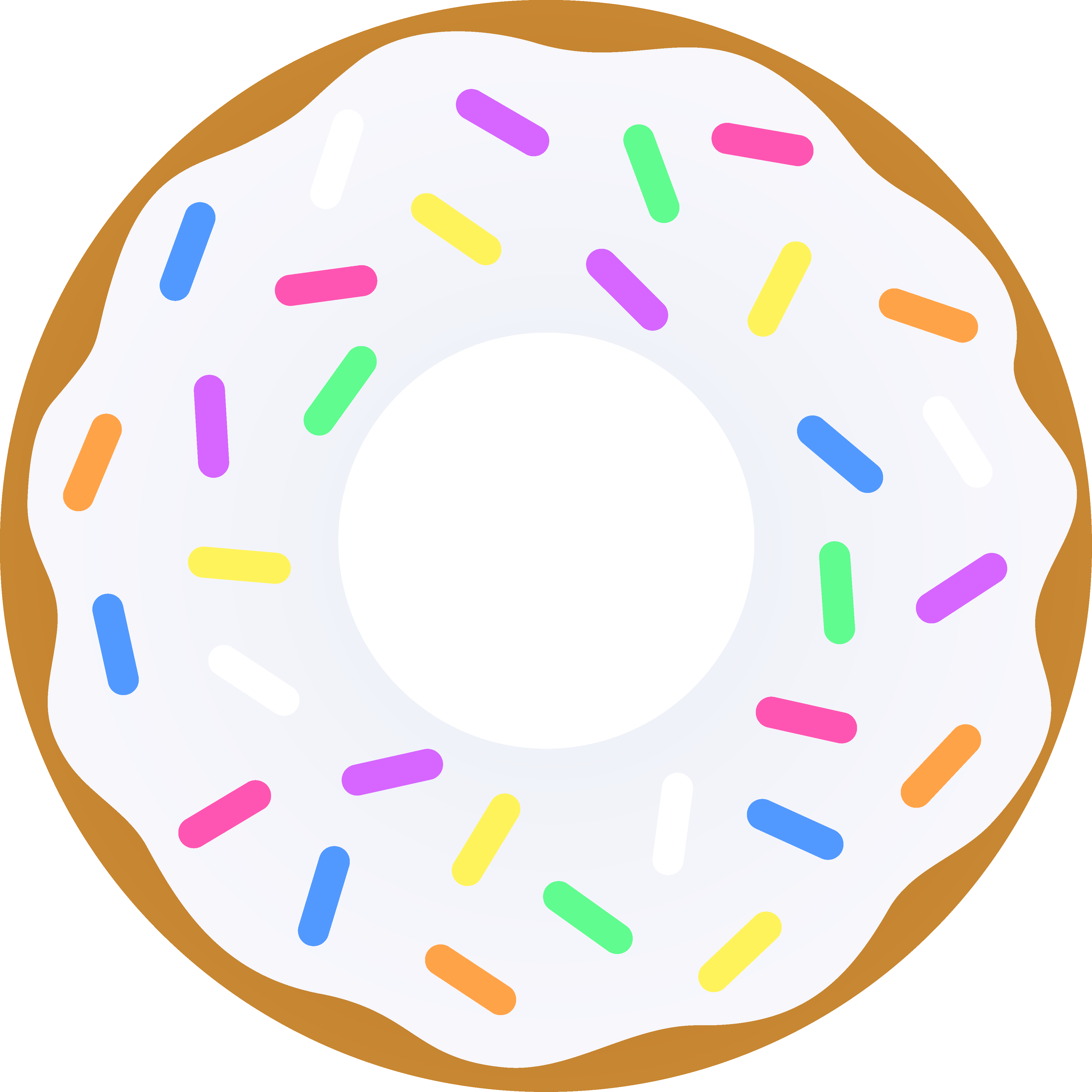 4187x4187 Vanilla Donut With Sprinkles