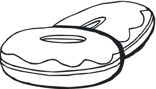 512x293 Doughnut Clipart Black And White