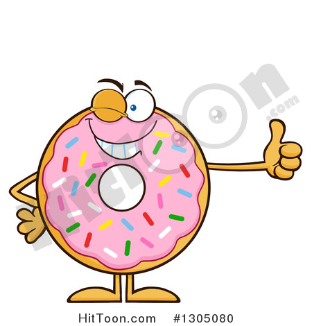 450x470 Pink Sprinkle Donut Clipart