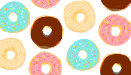 451x260 Cream Filled Donut Clipart
