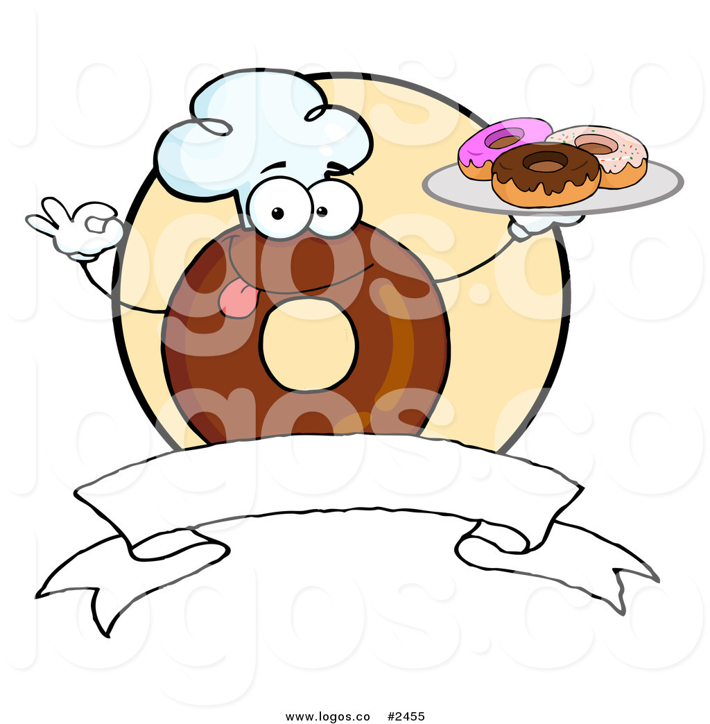 1024x1044 Royalty Free Donut Character Wearing A Chef Hat And Serving Donuts