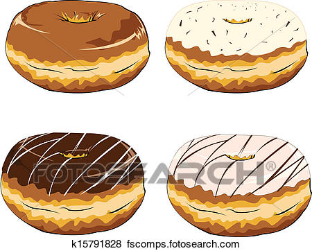 450x362 Clip Art Of Donuts K15791828