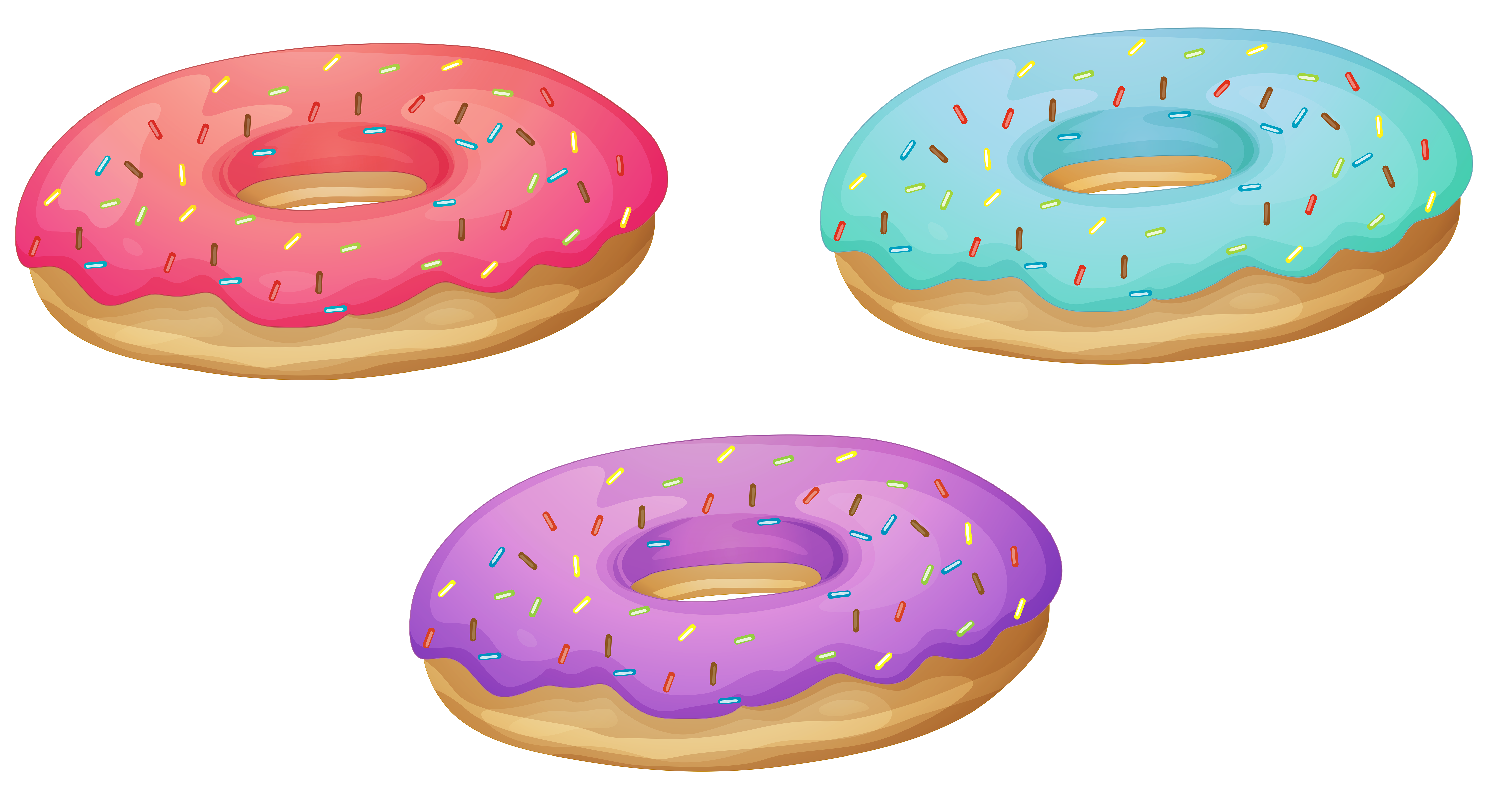 7367x4024 Donut Clipart Png