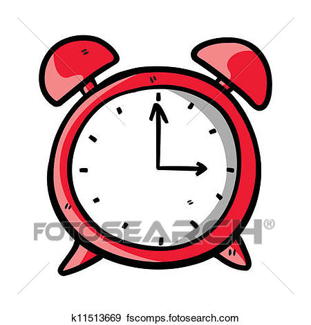 450x470 Clip Art Of Clock Doodle K11513669