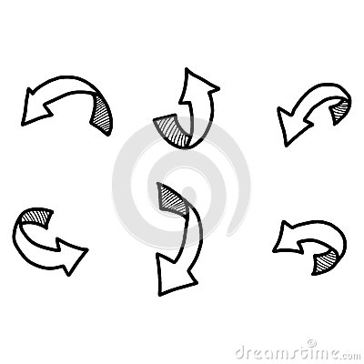 400x400 Doodle Arrow Clipart Curved