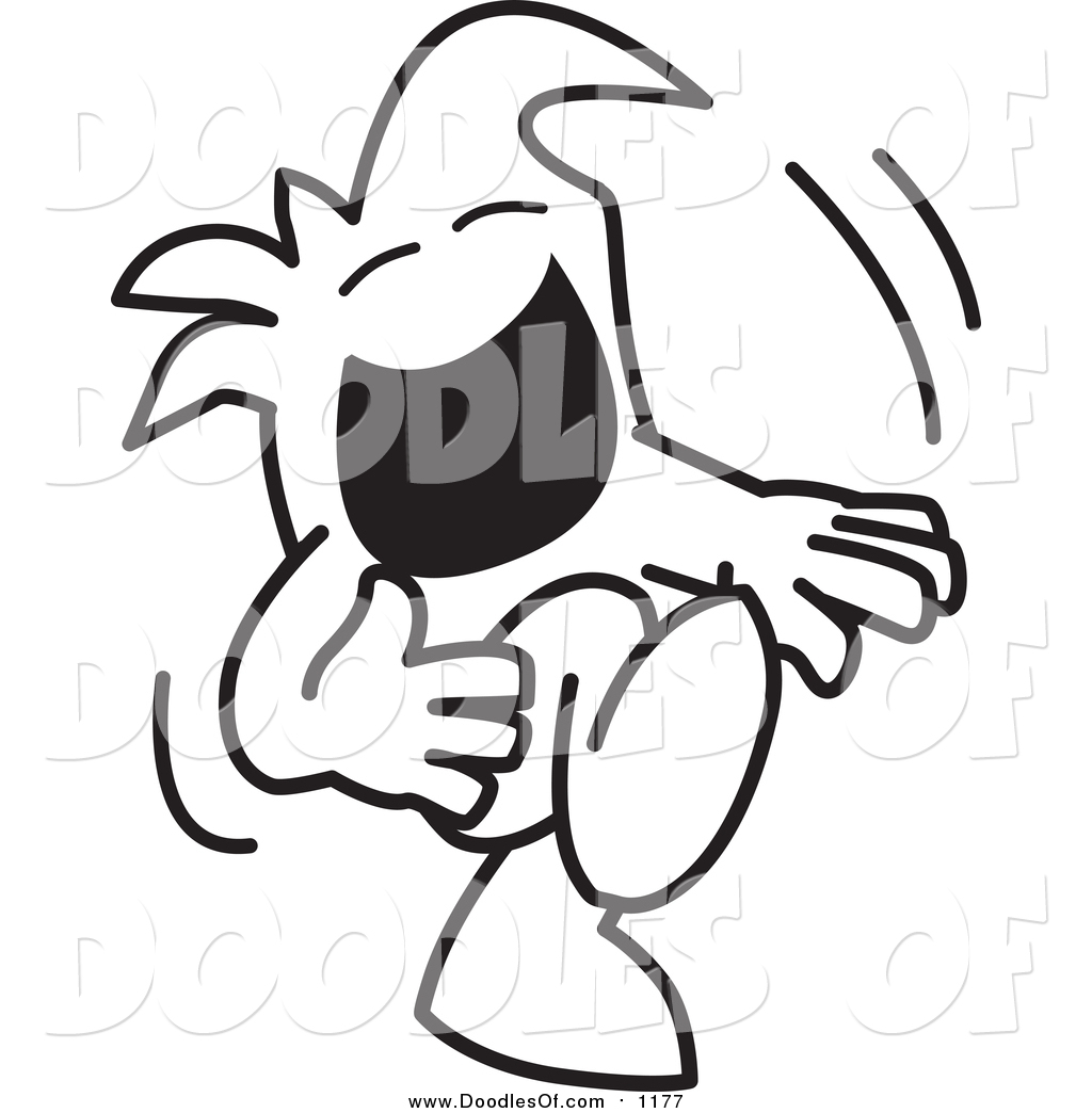 1024x1044 Vector Clipart Of A Doodled Laughing Squiggle Guy By Toons4biz