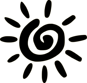 298x285 Doodle Sun Black Clip Art