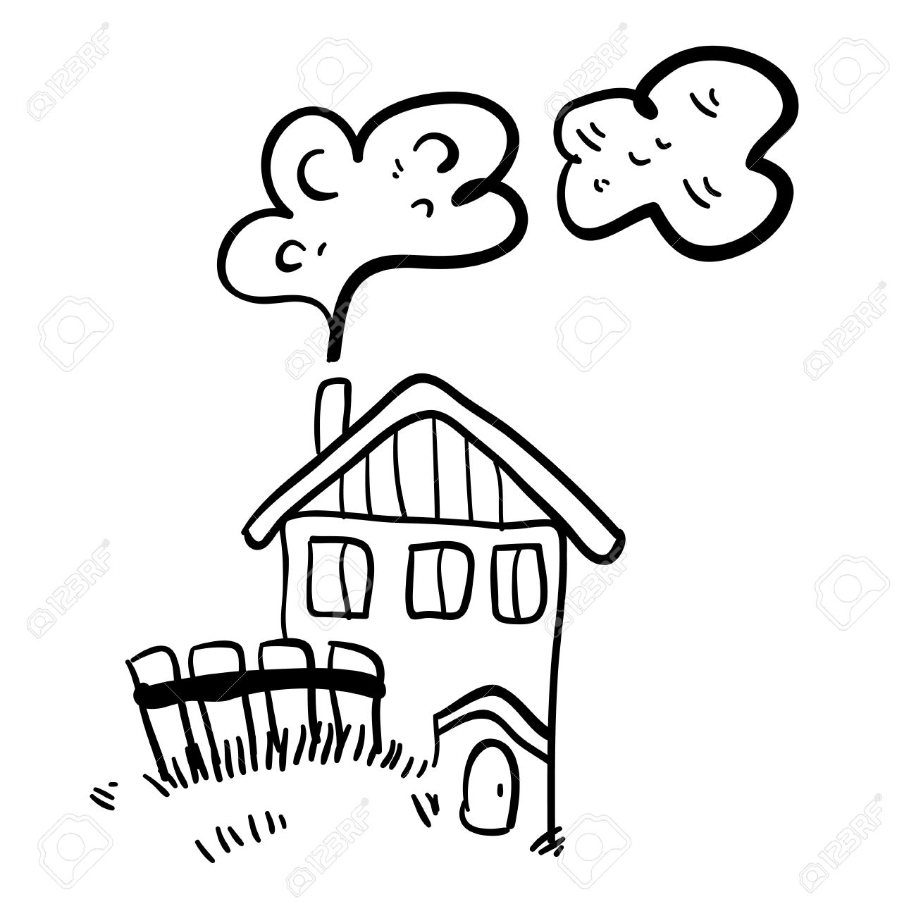 1300x1300 Old House Clipart Simple