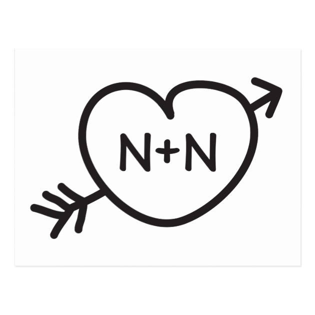 630x630 Heart Doodle Postcards Zazzle