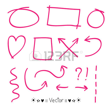 450x450 Vector Hearts Set. Hand Drawn. Royalty Free Cliparts, Vectors,