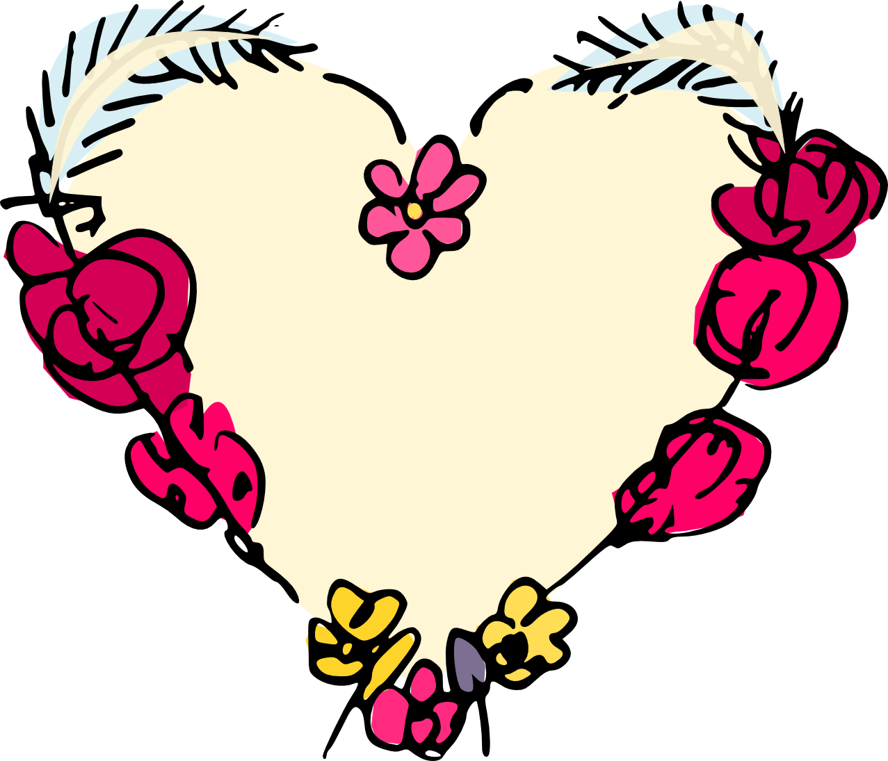 1277x1095 Free Digital Heart Scrapbooking Embellishment In Tattoo Style