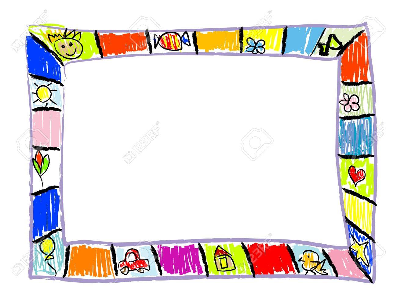 1300x975 Color Doodles Frame Royalty Free Cliparts, Vectors, And Stock