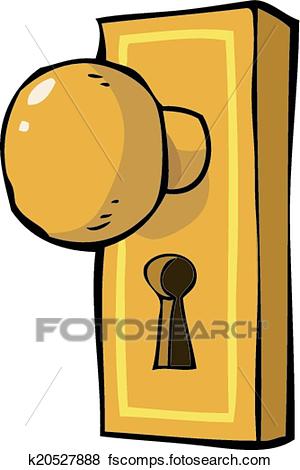 300x470 Clip Art Of Door Handle K20527888