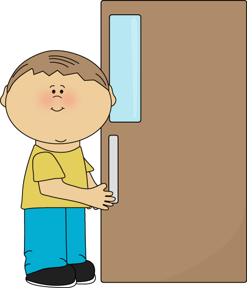 504x587 Boy Door Holder Clip Art