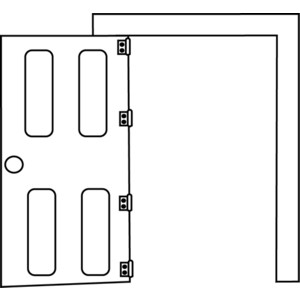 300x300 Open Door Clipart Black And White