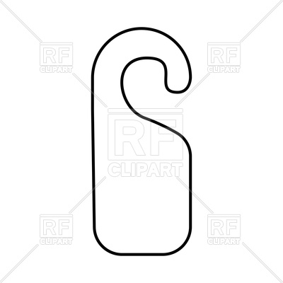 400x400 Door Tag Outline Royalty Free Vector Clip Art Image