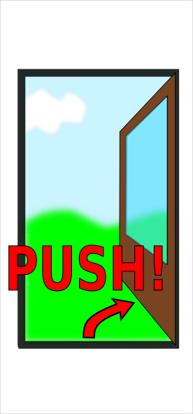 276x592 Sign Push The Door Clip Art