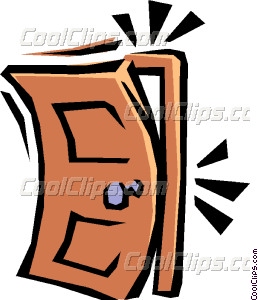 258x300 Slamming Door Vector Clip Art