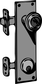 150x296 Door Knob And Lock Clip Art