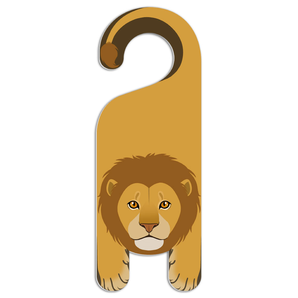 1001x1001 Lion Do Not Disturb Plastic Door Knob Hanger Warning Room Sign Ebay
