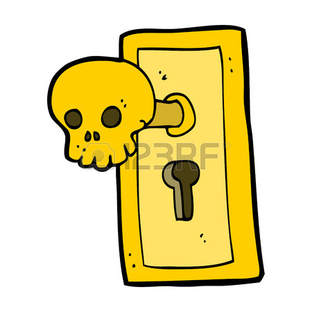 450x450 Cartoon Spooky Door Knob Royalty Free Cliparts, Vectors, And Stock