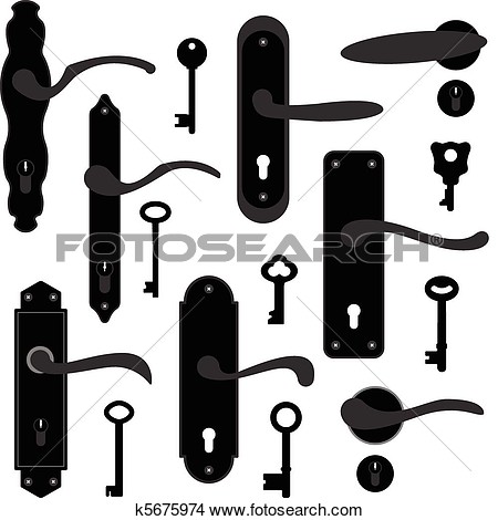 450x470 Door Lock Clipart
