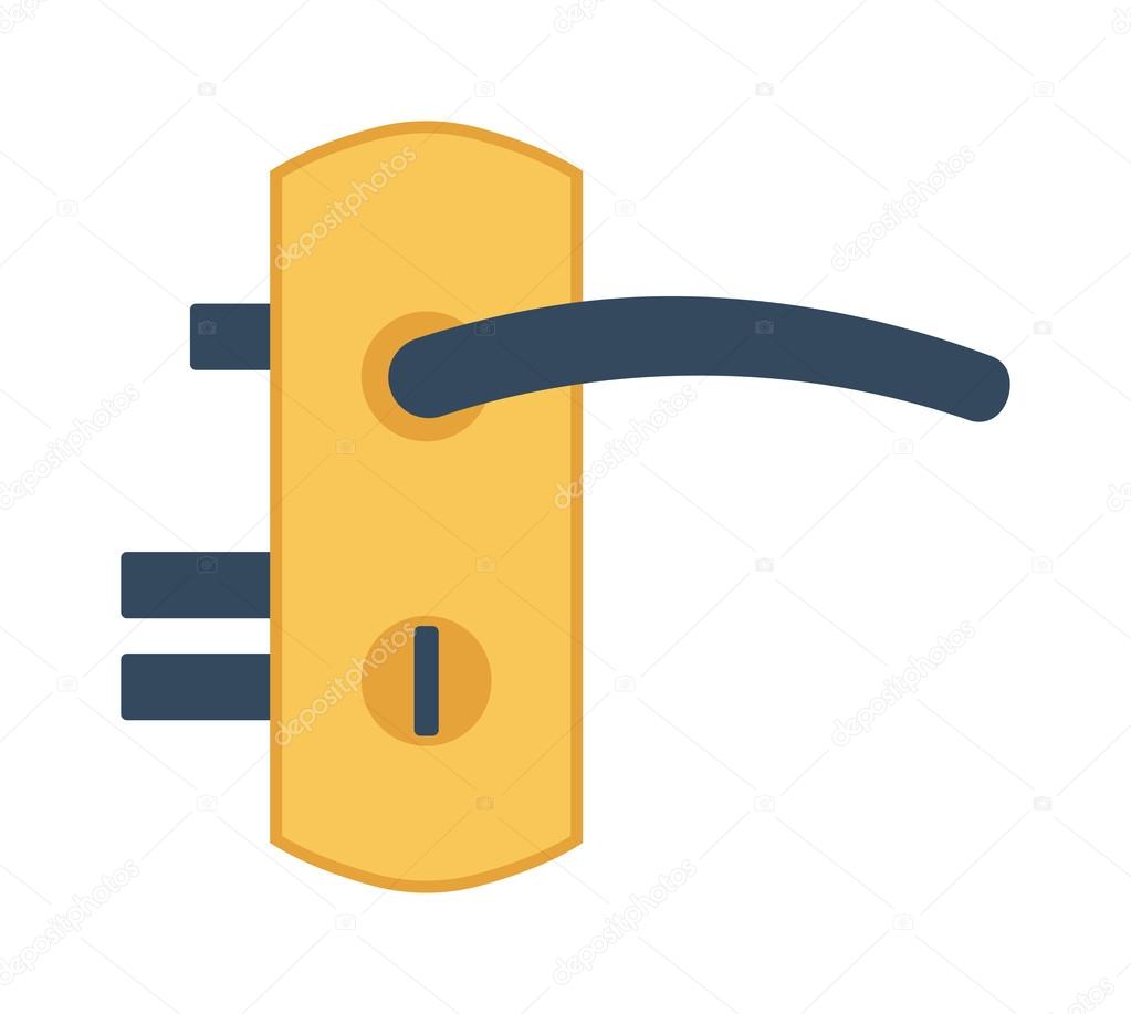 1023x917 Door Lock Vector Illustration. Stock Vector