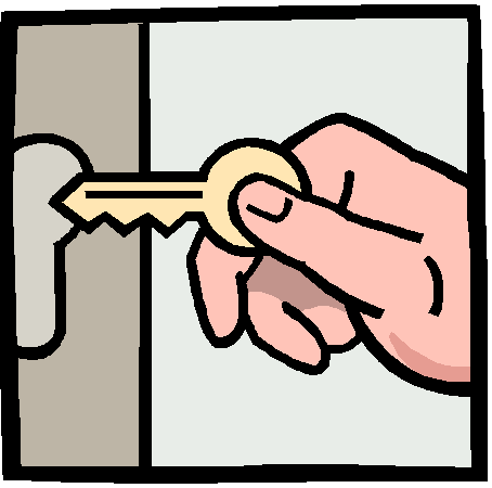 454x450 Lock Clipart Door Key