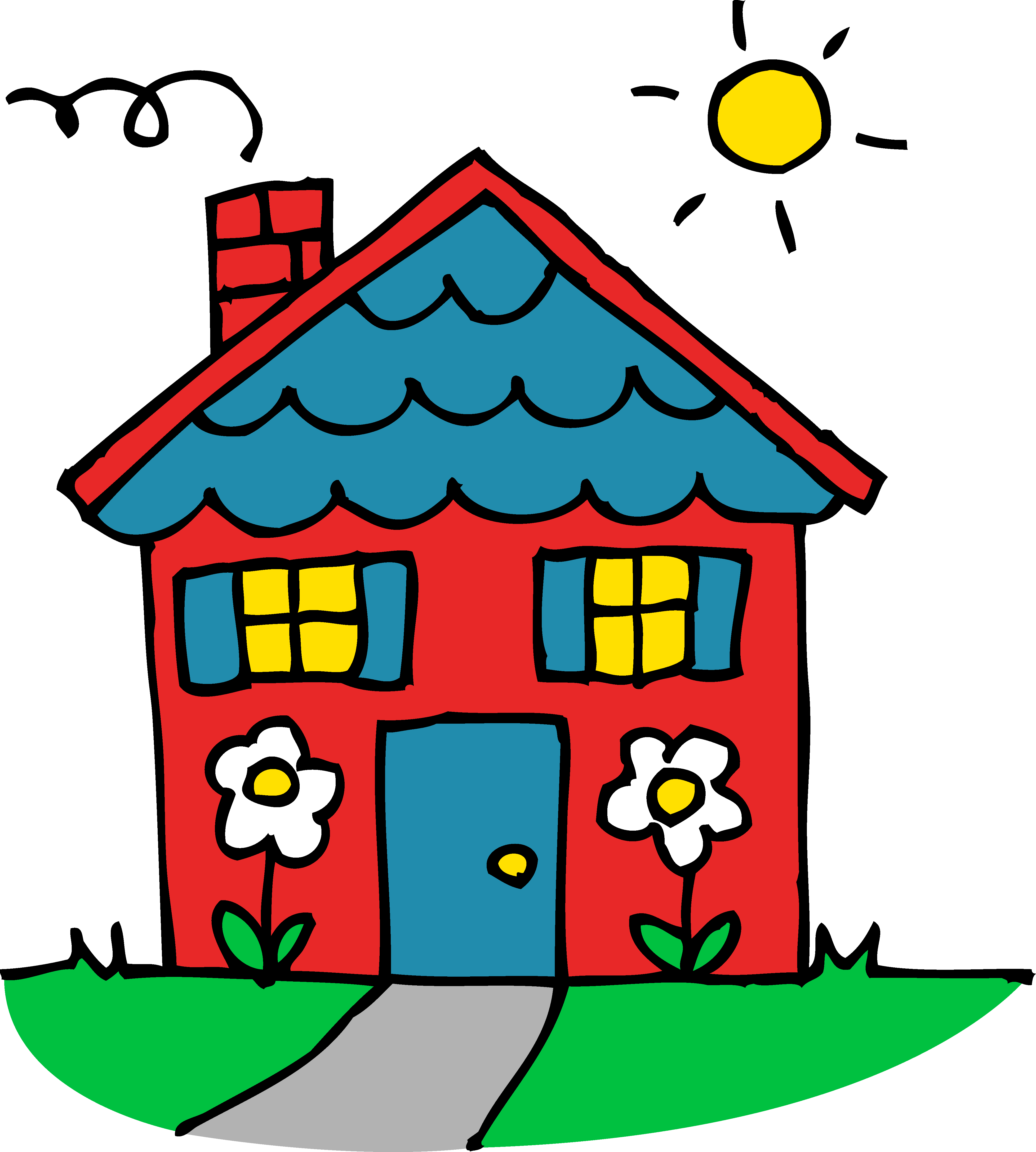 4377x4868 Clipart Of A House