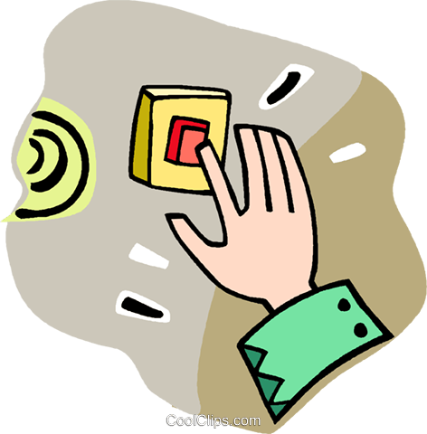 472x480 Door Bell Royalty Free Vector Clip Art Illustration Vc017288