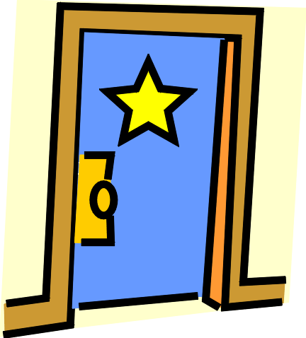 432x478 Bedroom Door Clipart