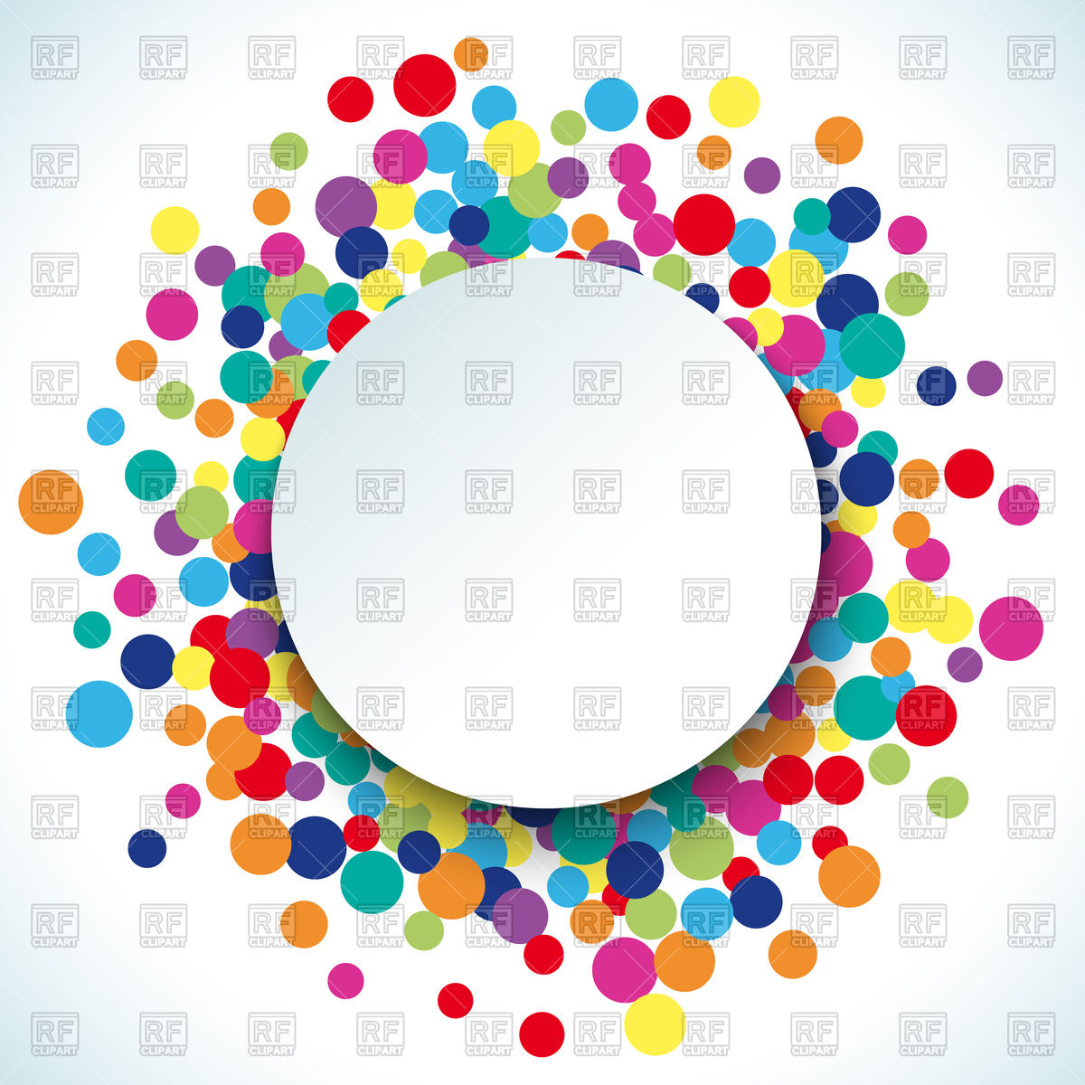 1200x1200 Colorful Dot Background With Circle For Text Royalty Free Vector