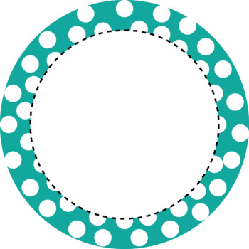 350x350 Polka Dots Round Frames Clip Art By Mzat Teachers Pay Teachers
