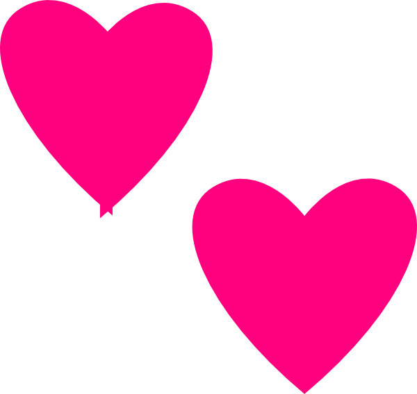 600x568 Hot Pink Heart Clipart Letters Format