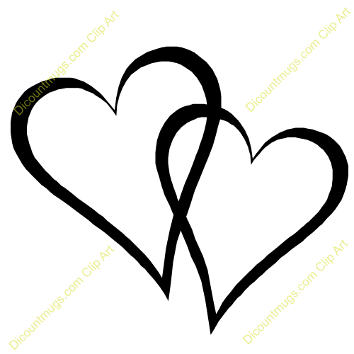 500x500 Silver Clipart Two Heart