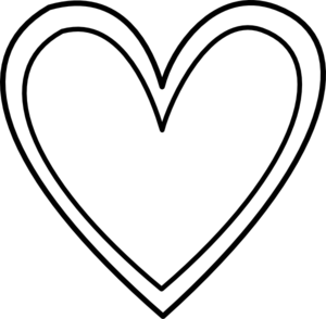 300x294 Double Heart Outline Clip Art