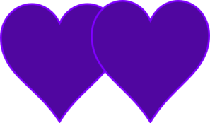 297x174 Double Lined Purple Hearts Clip Art