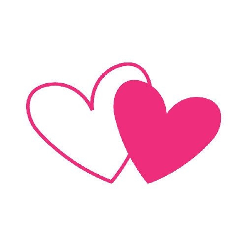 500x500 Hearts Clipart Double Heart