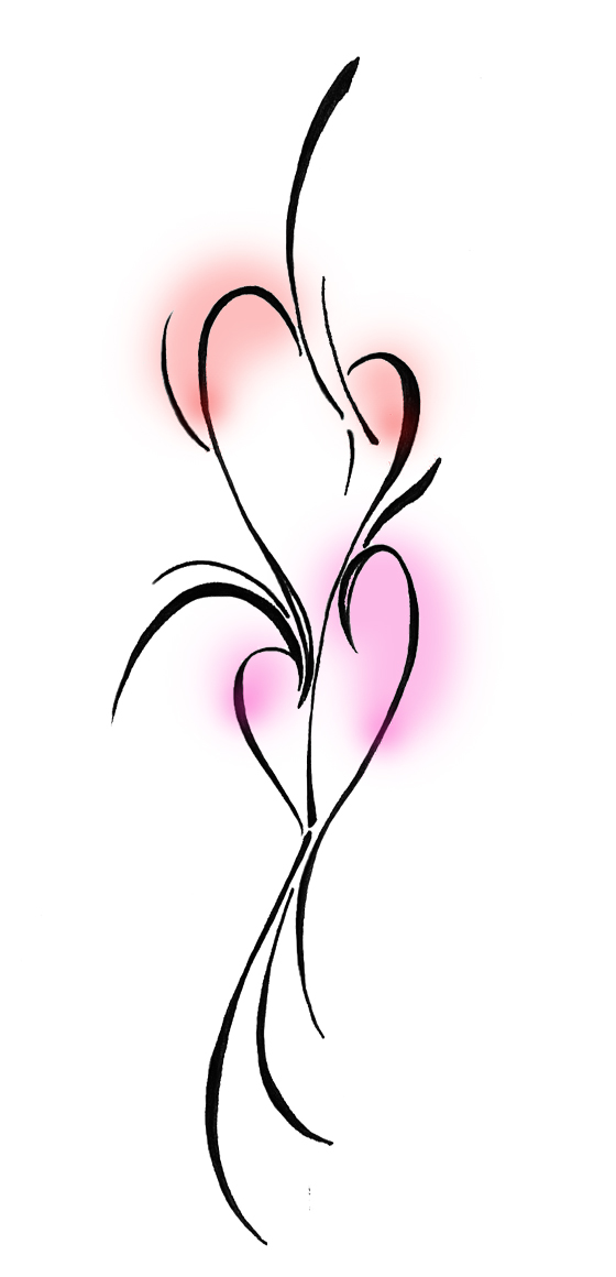 560x1160 Double Hearts Tattoo By Ladyxiao