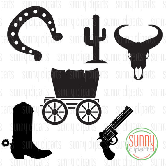 570x570 Wild West Clipart Double Horseshoe