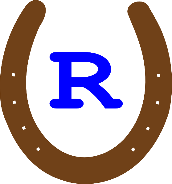 558x597 Brown R Horseshoe Clipart
