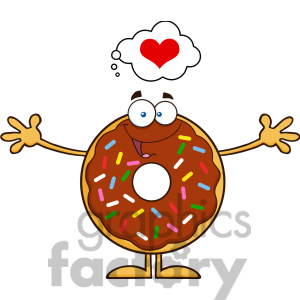 300x300 Clip Art Black And White Donut With Sprinkles Clipart