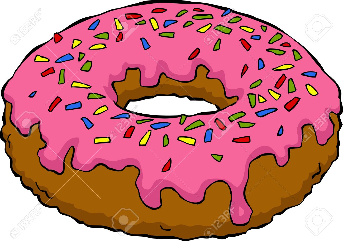 1300x914 Donut On A White Background Royalty Free Cliparts, Vectors,