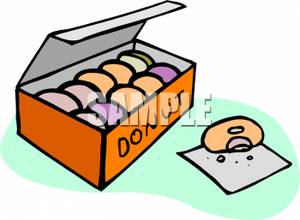 300x220 Doughnut Clipart Box Donut