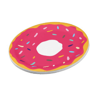 324x324 Doughnut Plates Zazzle