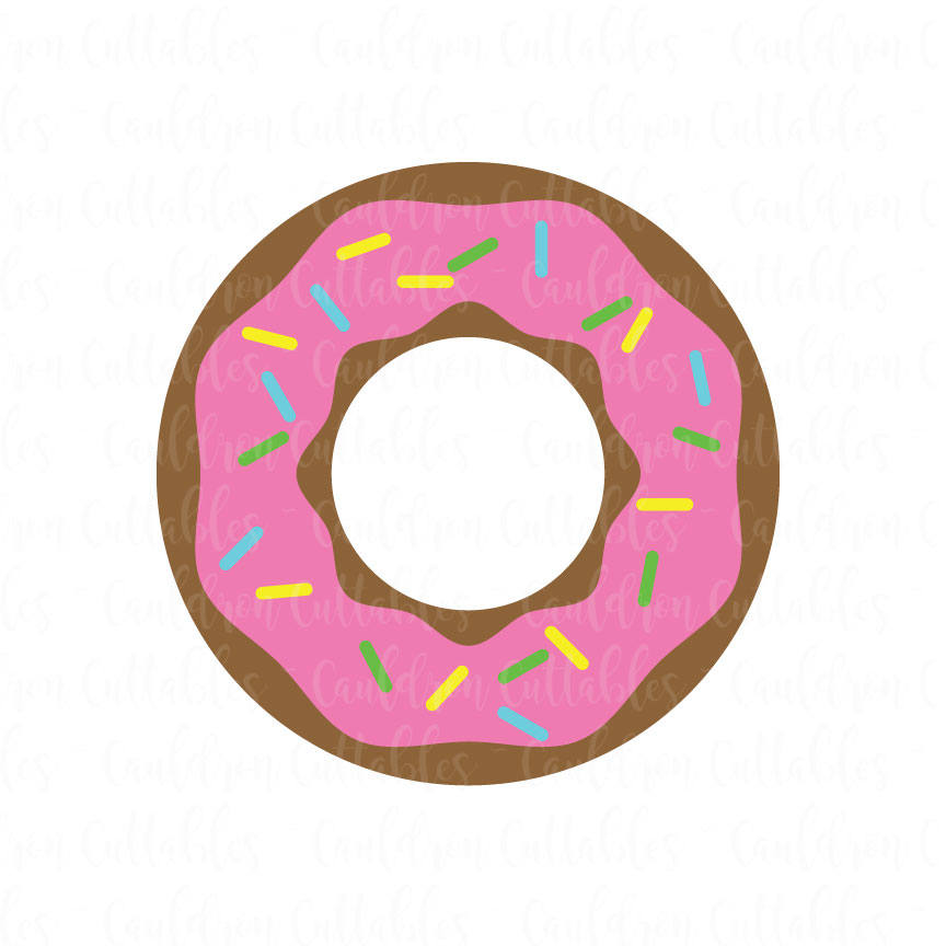 864x864 Donut Svg File Doughnut Clipart Sweet Food Dxf Eps Png Cut