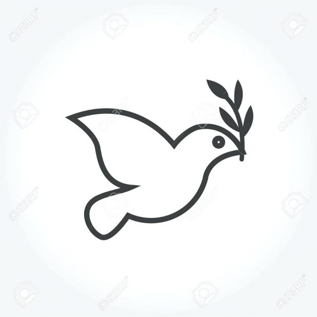 618x618 Baptism Dove 56 Interesting Outline Of A Simple Tattoo Dove